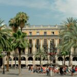 La plaza Reial de Barcelona en la actualidad