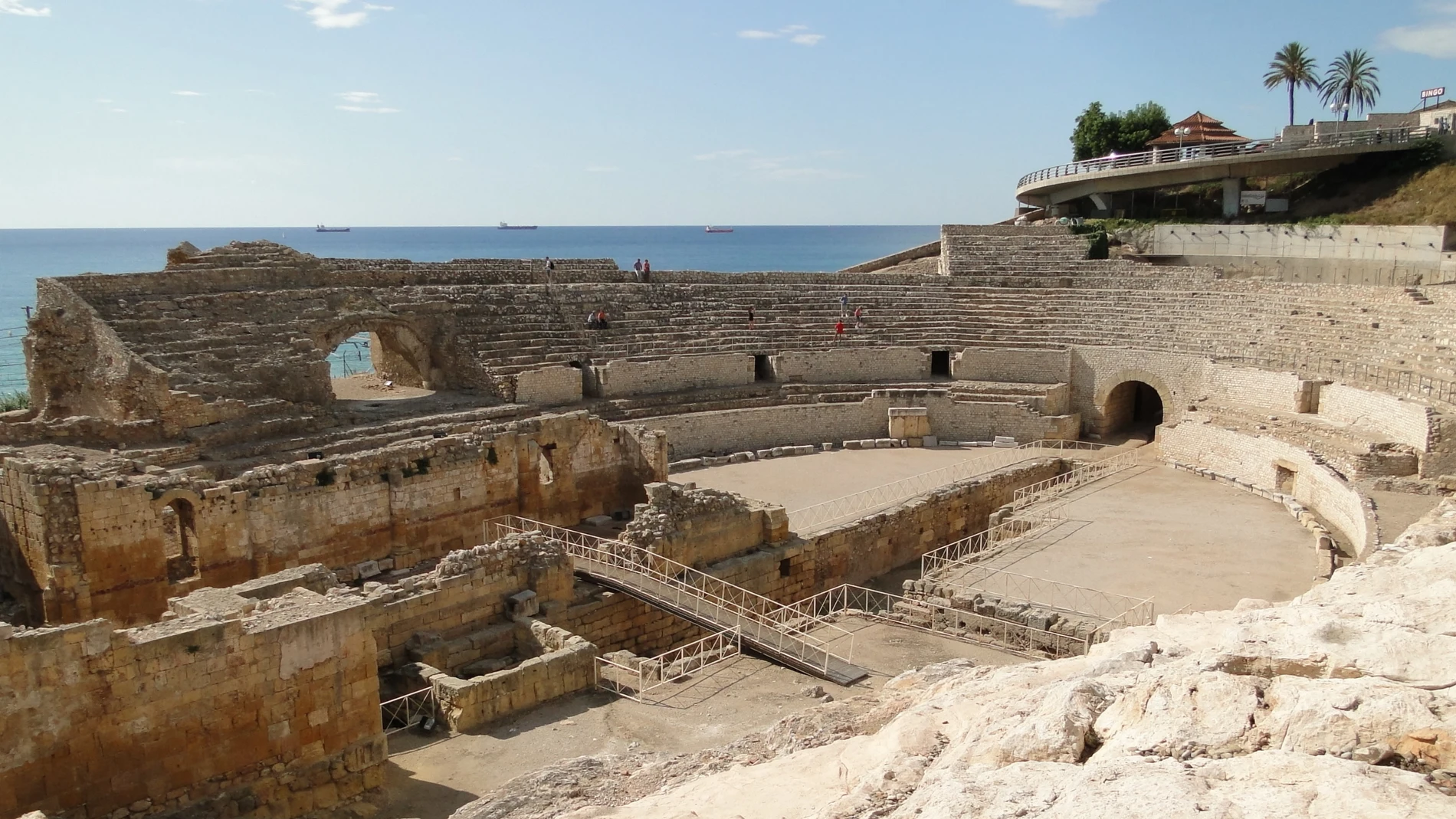 Restos del anfiteatro romano en Tarragona