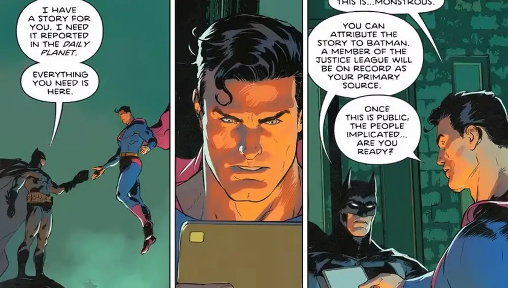 Batman pide ayuda a Superman para revelar los secretos de una empresa