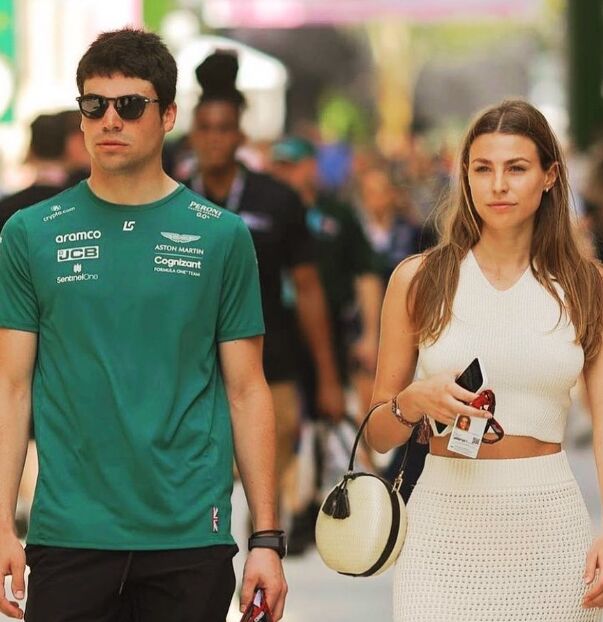 Sara junto a Lance Stroll