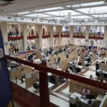 Vista de la sala de atención presencial de la declaración de la renta en oficinas