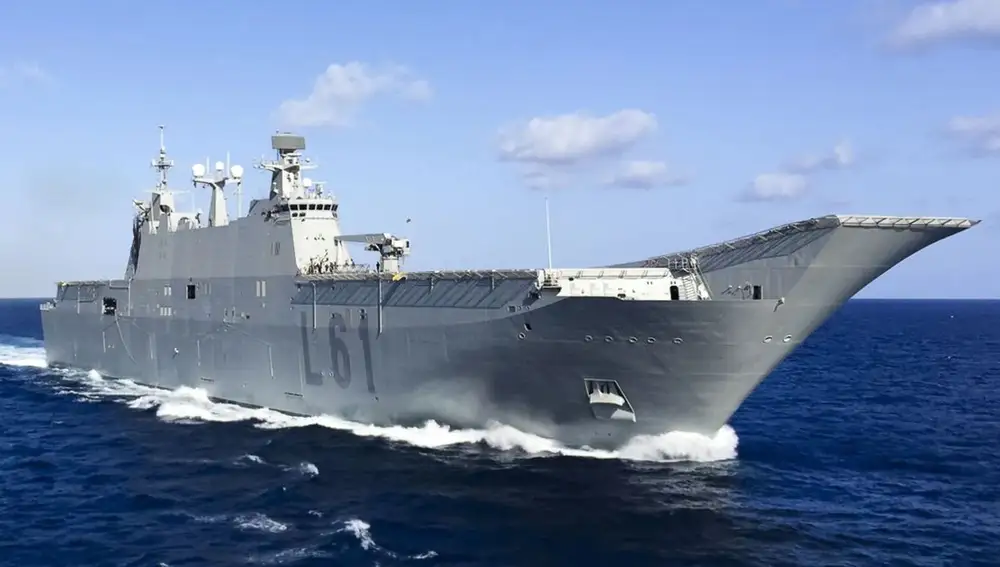 El portaaeronaves español Juan Carlos I.