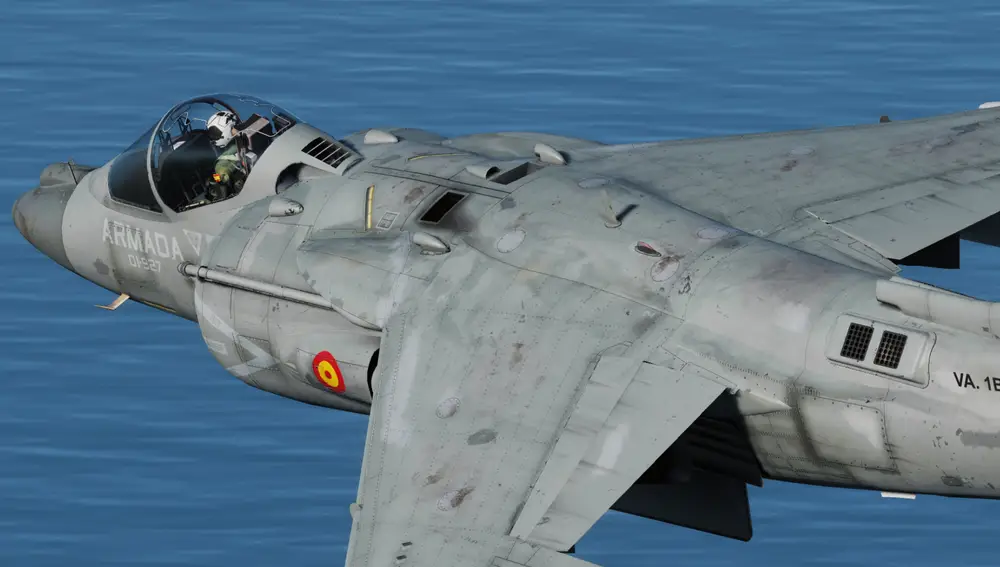 Los Harrier AV8B+ de la Armada Española.