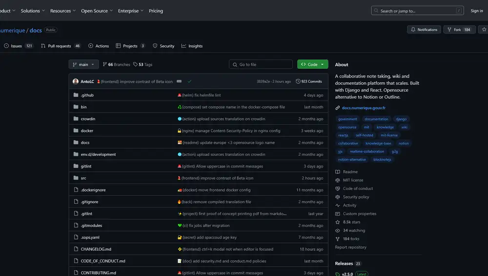 Portal de Docs en GitHub