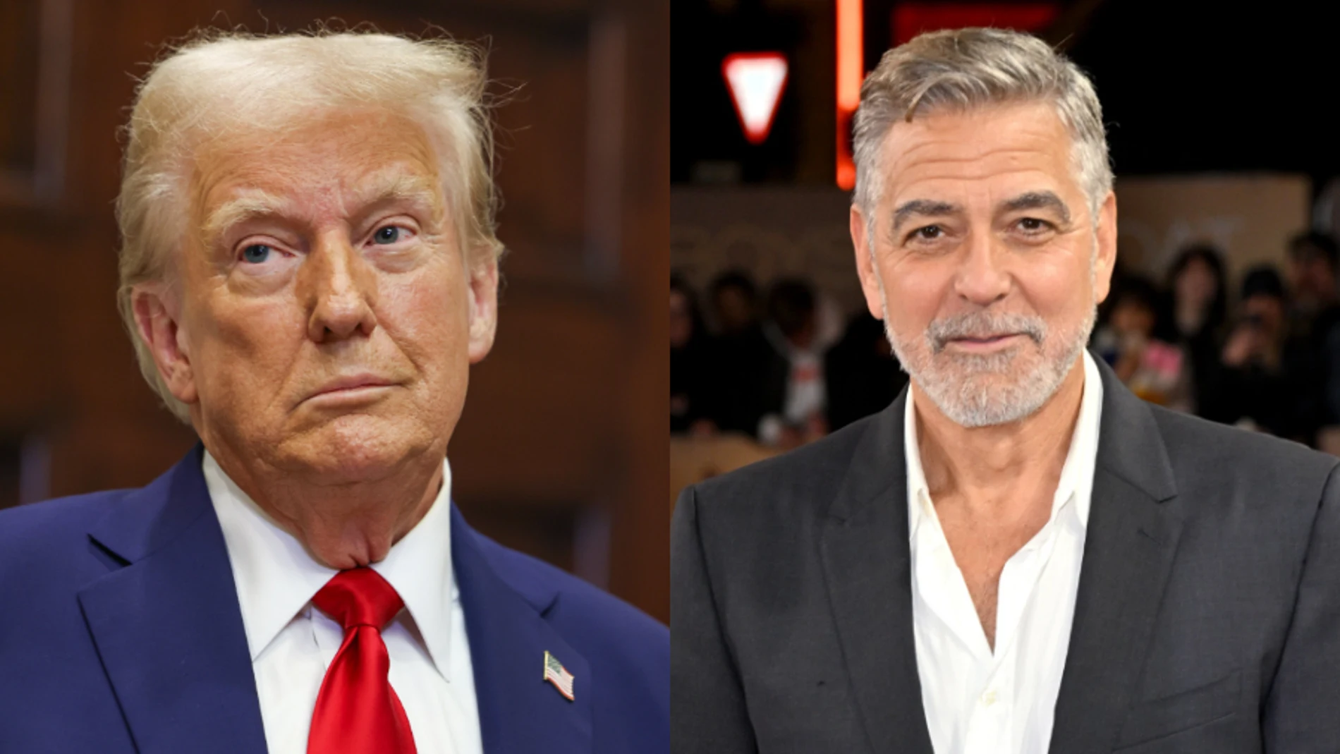 Montaje de Donald Trump y George Clooney