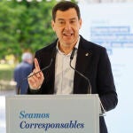El presidente de la Junta de Andalucía, Juanma Moreno