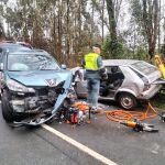 Muere un hombre al salirse de la vía con su coche y caer a un riachuelo en Vioño (Asturias)