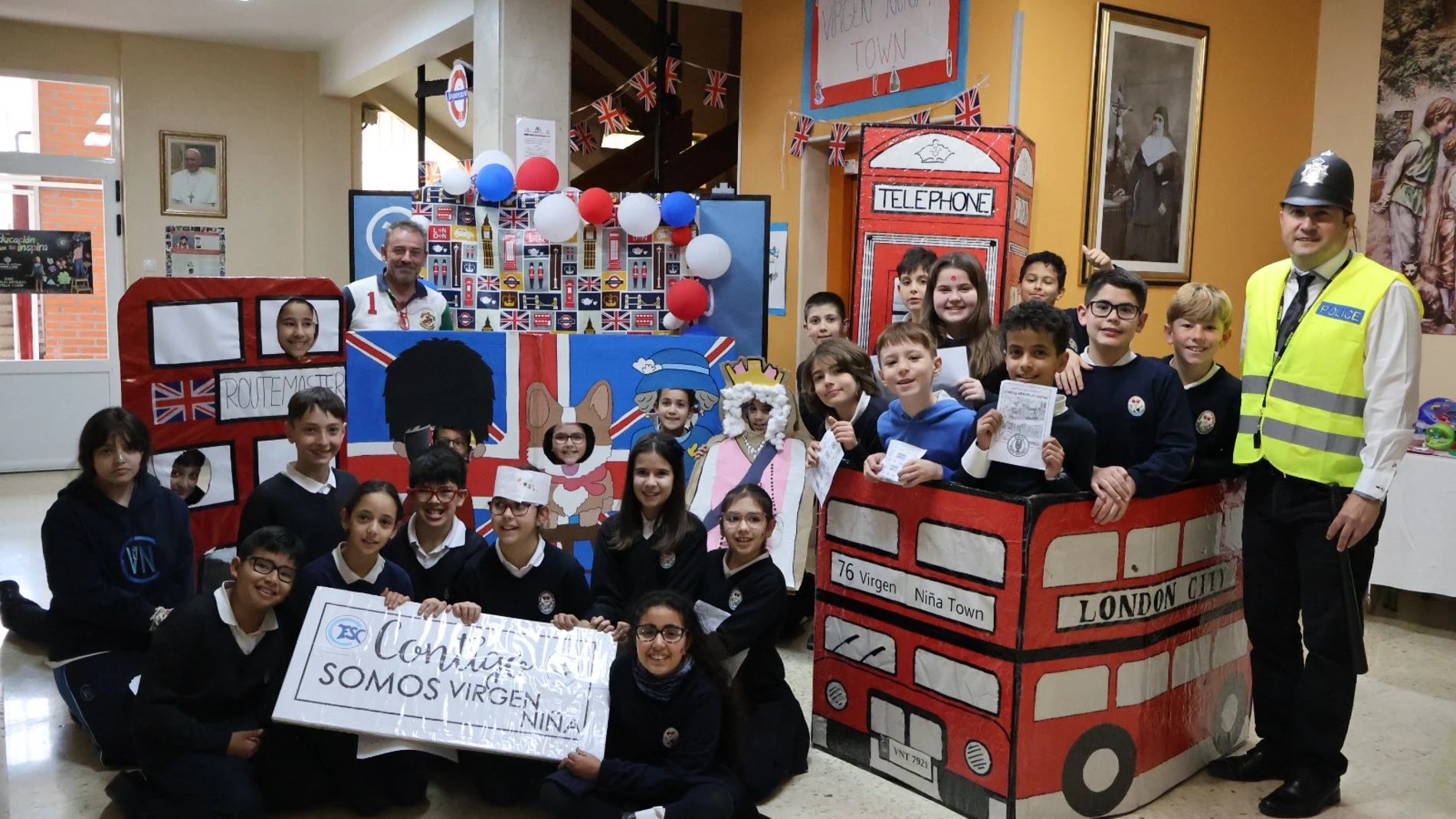 Alumnos del Colegio Virgen Niña de Valladolid durante la actividad