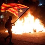 Incidentes tras la manifestación convocada por Tsunami Democratic, a 18 de diciembre de 2019