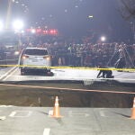 20-meter-wide sinkhole at intersection in Seoul