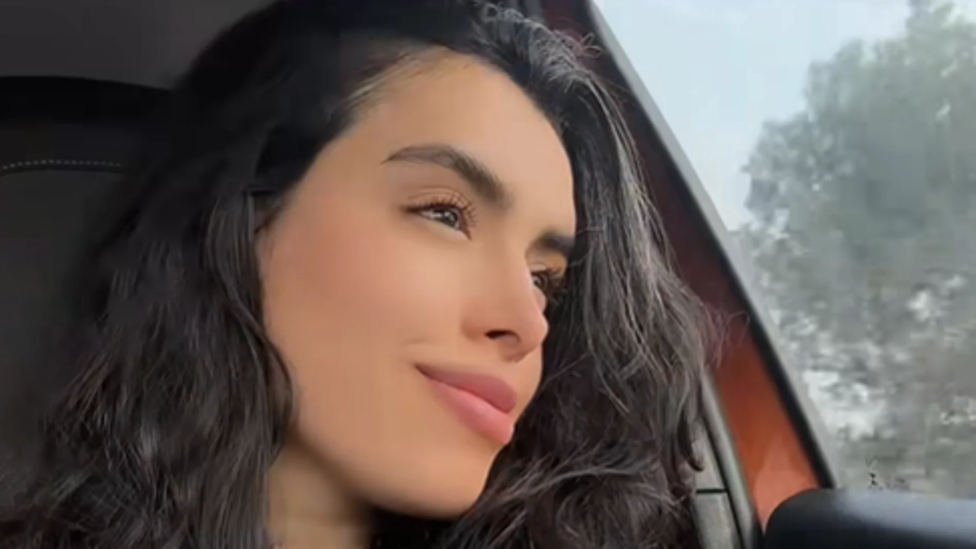 Emily viajando en coche por España