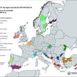 Mapa de las regiones y países seleccionados para financiar alguna de sus propuestas en la II convocatoria del proyecto CLIMAAX