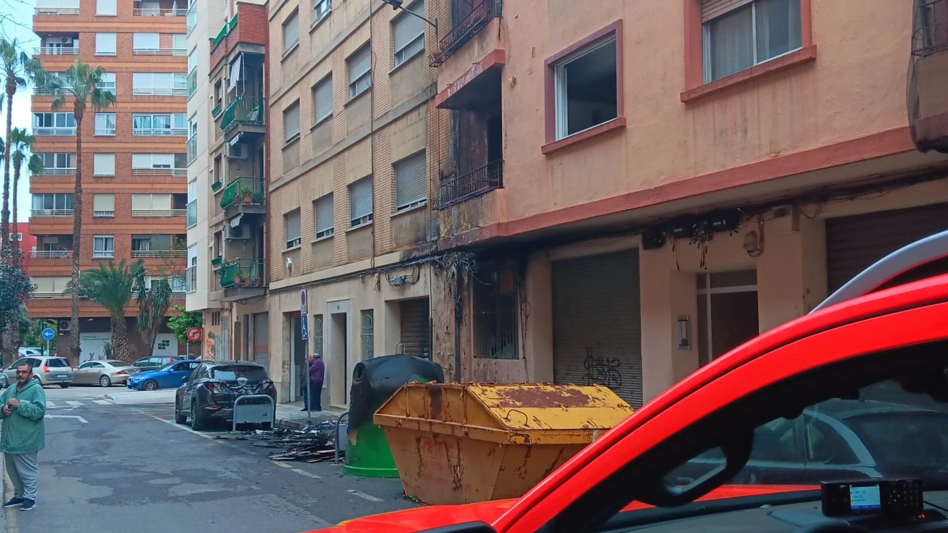 Imagen de los bomberos en Mislata