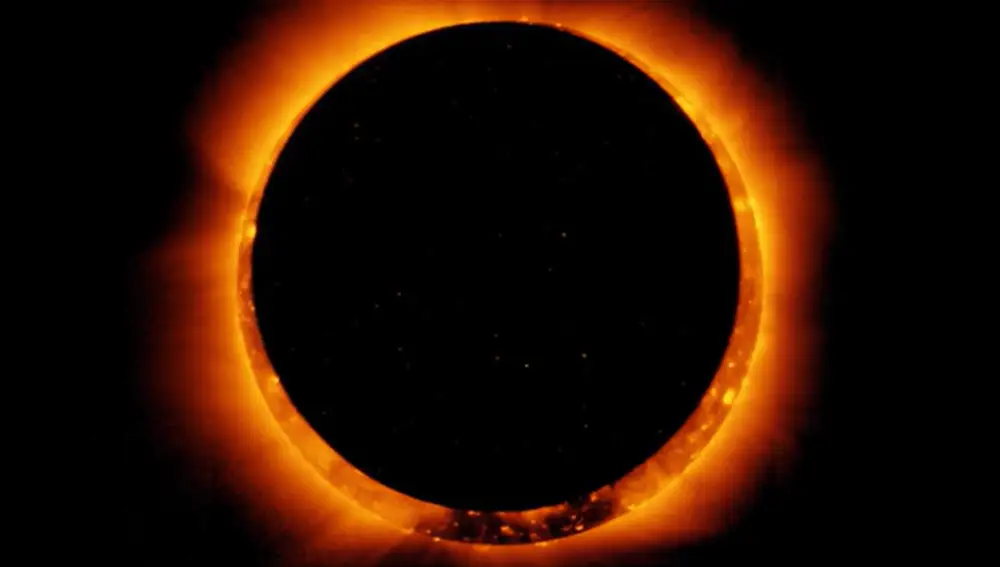 Eclipse solar parcial captado por la ESA