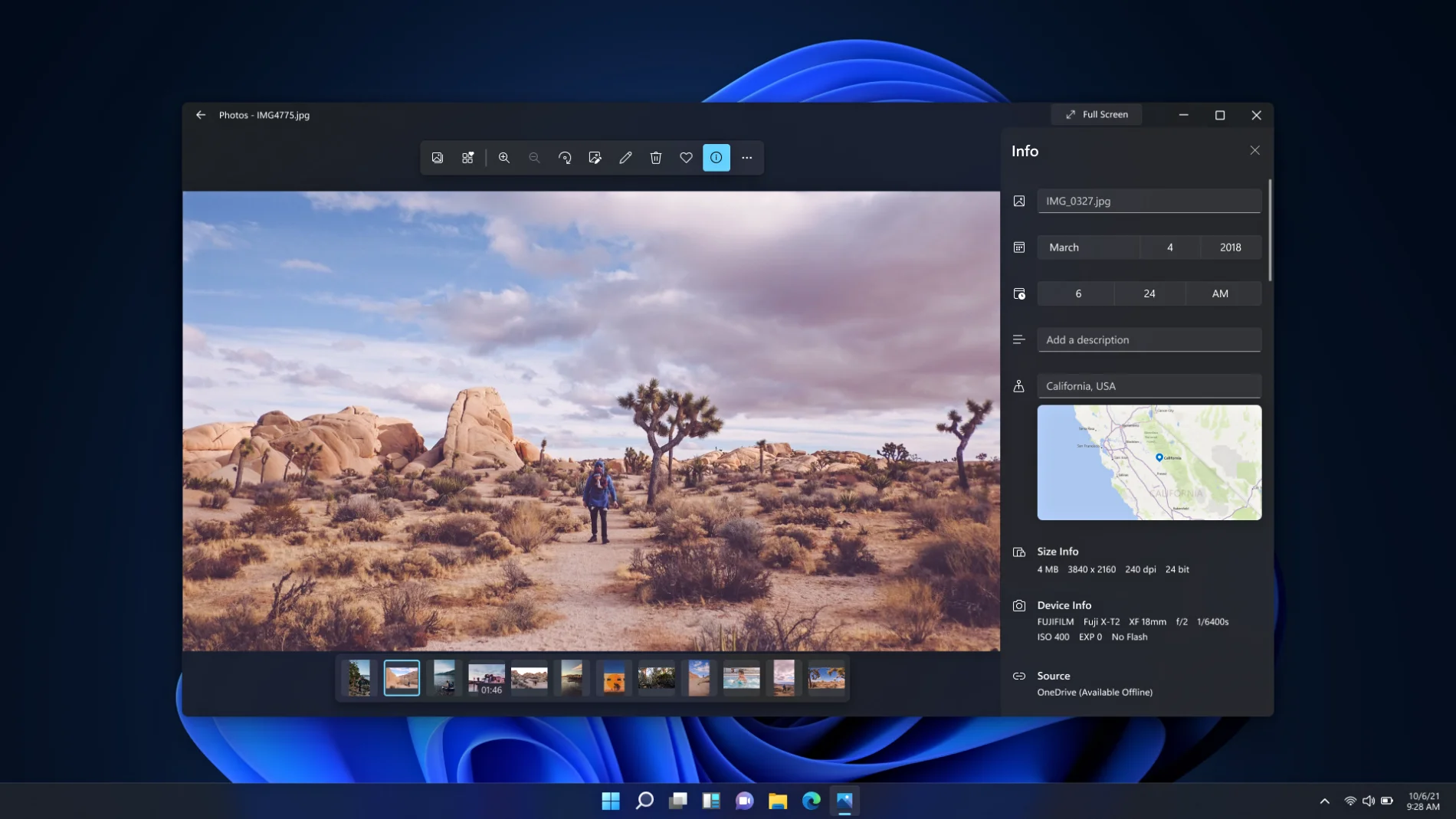 La app Microsoft Photos, disponible en Windows, sirve para visualizar, organizar y editar imágenes y vídeos