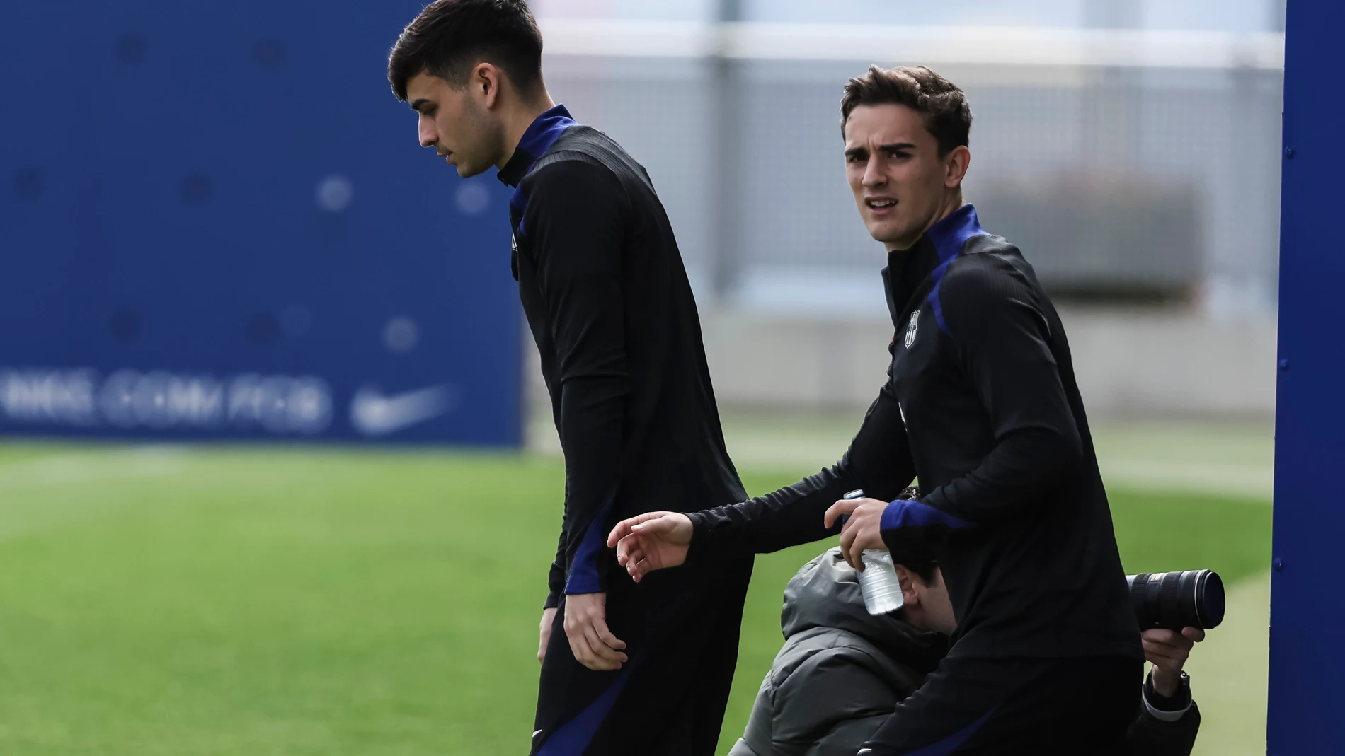 Pablo Martin Gavira Gavi and Pablo Martin Gavira Gavi during the training day of FC Barcelona ahead the Spanish League, La Liga EA Sports, football match against CA Osasuna at Ciudad Esportiva Joan Gamper on March 26, 2025 in Sant Joan Despi, Barcelona, Spain. AFP7 26/03/2025 ONLY FOR USE IN SPAIN