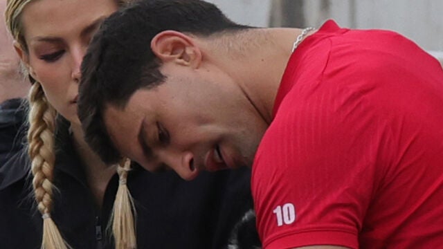 Jessica Goicoechea y Manuel Moreno, muy enamorados en los entrenamientos del deportista