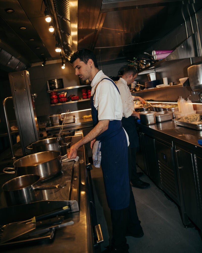 Los fogones del restaurante El Señor Martín. 