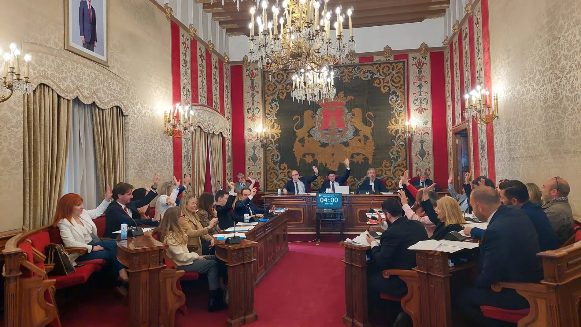 Imagen del pleno que ha tenido lugar hoy en el Ayuntamiento de Alicante