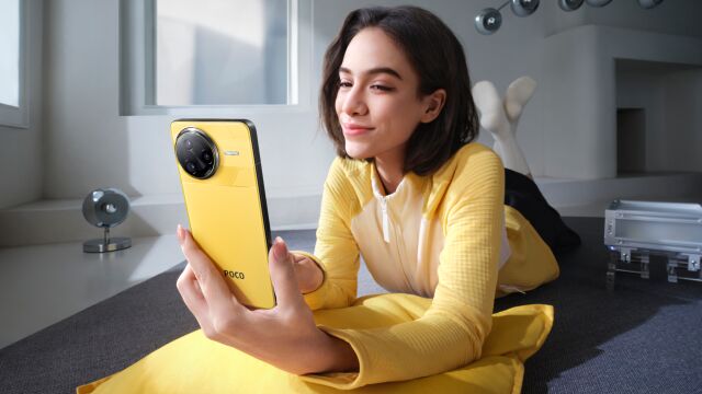 El nuevo POCO F7 Ultra en color amarillo