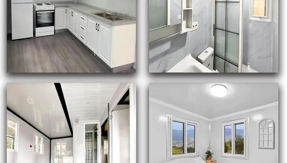 Las habitaciones de una casa prefabricada