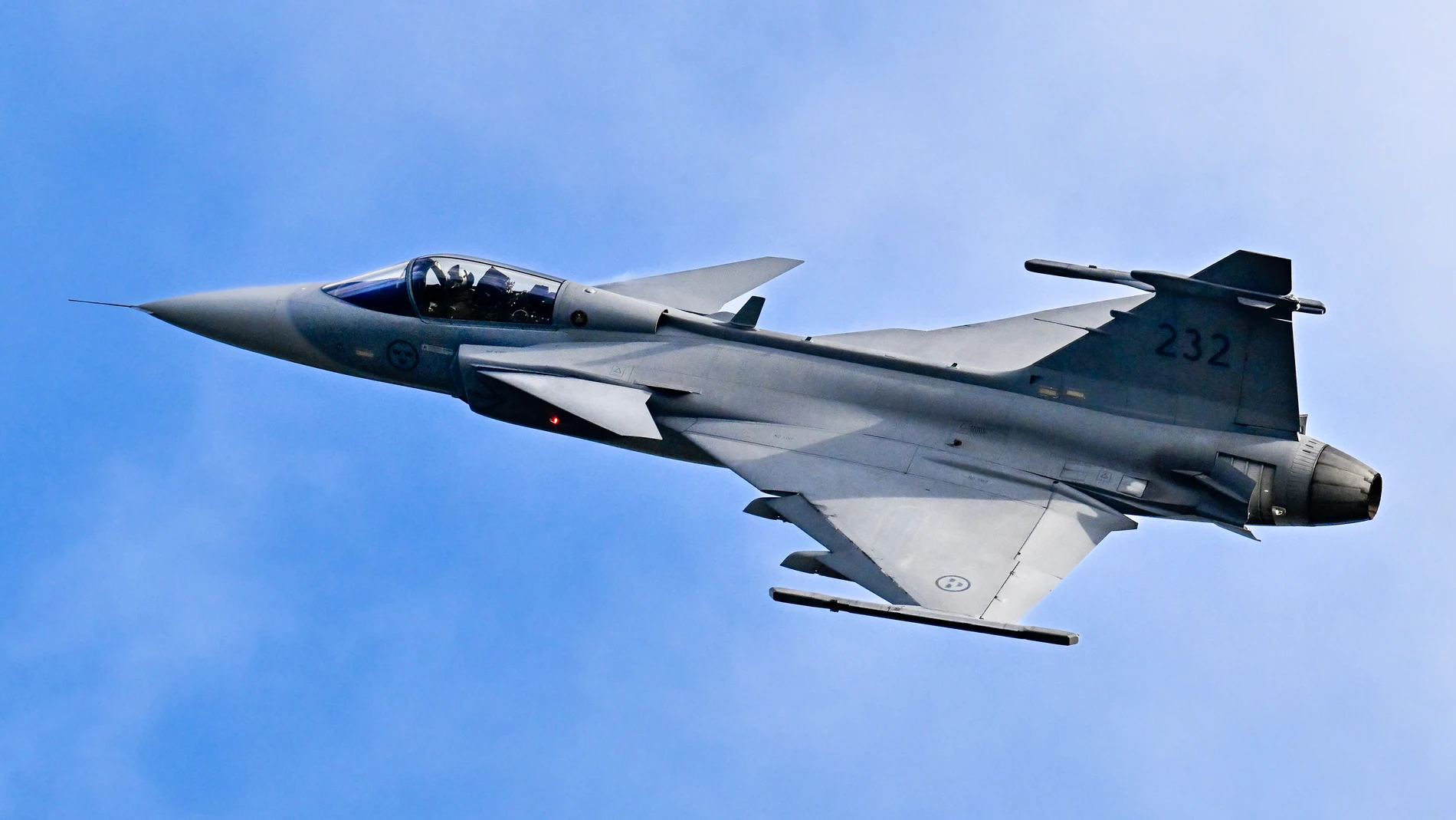 (Foto de ARCHIVO)Imagen de archivo de un caza JAS-39 Gripen de la Fuerza Aérea de Suecia.Europa Press/Contacto/Jonas EkströMer/Tt30/09/2023 ONLY FOR USE IN SPAIN