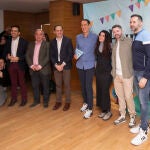 El presidente de la Diputación de Valladolid, Conrado Íscar, junto a los autores y representantes del Grupo Planeta, presentan en Urueña "#PueblosQueCuentan"
