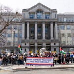 Manifestación contra la deportación de un estudiante de la Universidad de Columbia