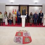 El presidente Alfonso Fernández Mañueco y la consejera Leticia García recibe a la nueva ejecutiva de UGT Castilla y León