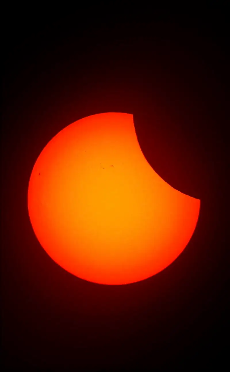 Partial solar eclipse from Germany