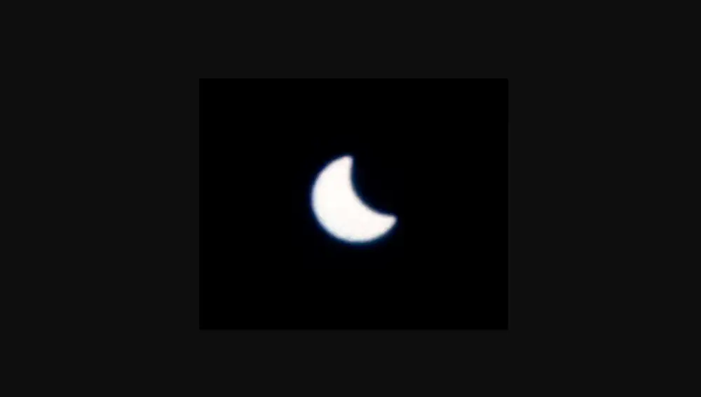 Eclipse visto desde el espacio