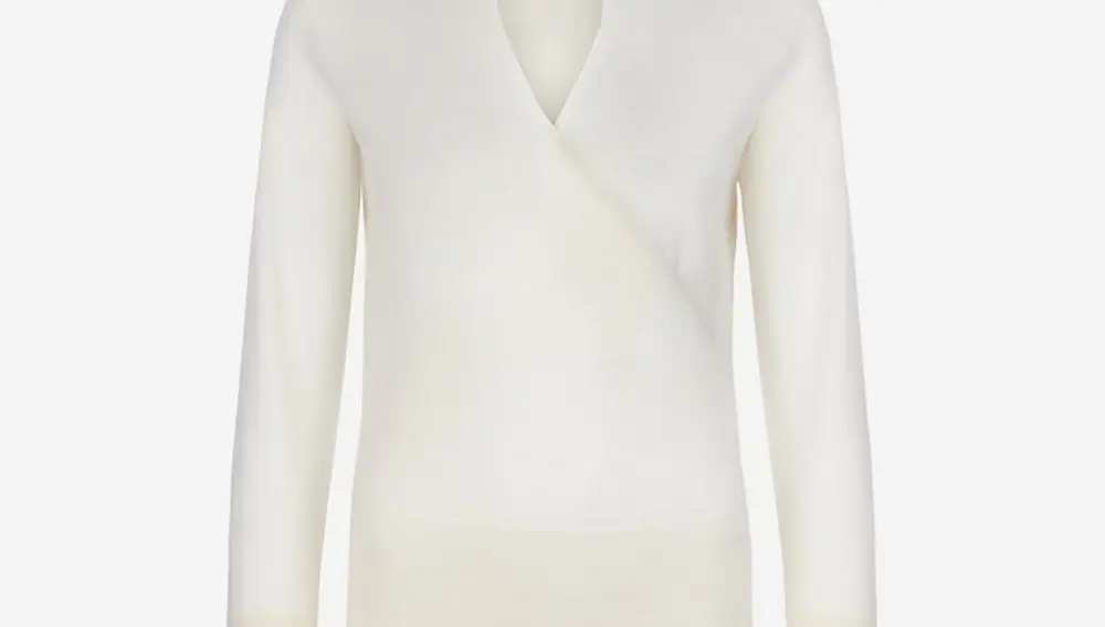 Jersey cuello cruzado.