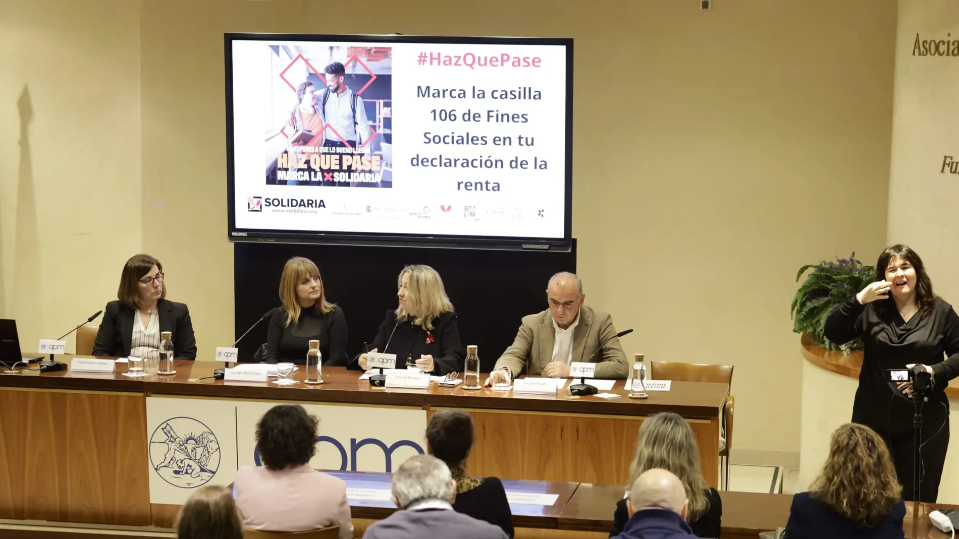 Presentación de la campaña informativa “X Solidaria”
