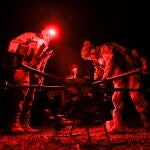 Ukrainian servicemen operate night drones near the Chasiv Yar frontline, eastern Ukraine