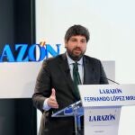 Fernando López Miras durante su intervención en LA RAZÓN