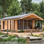 Esta pequeña y moderna casa prefabricada está lista para entrar a vivir