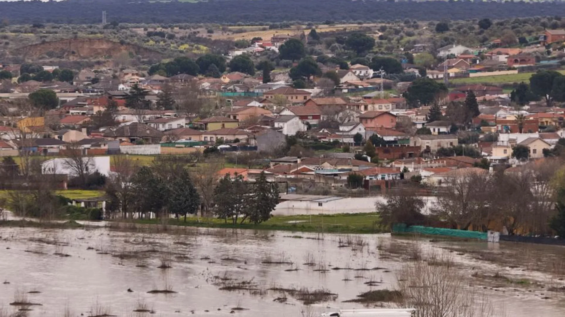 Inundaciones en Escalona (Toledo) por la crecida del río Alberche