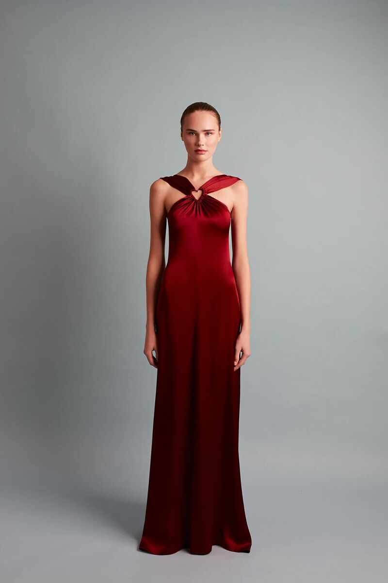 Vestido de efecto satinado.