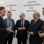 García Carbayo, Juan Manuel Corchado, Antonio Muro, Enrique Cabero y Ángel Luis Peralvo, en la jornada