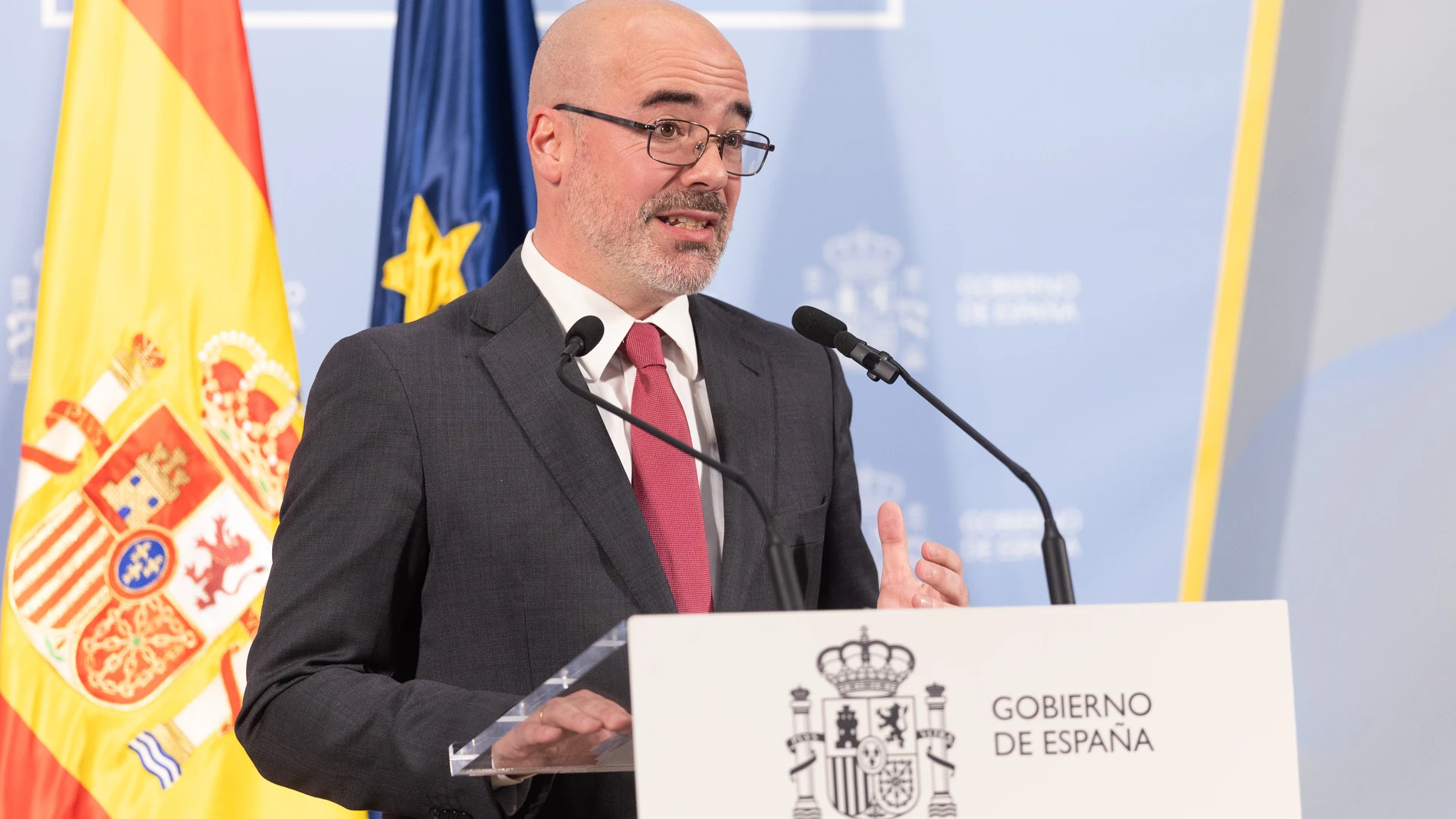 El delegado del Gobierno en Madrid, Francisco Martín, ofrece una rueda de prensa, en la Delegación del Gobierno, a 2 de abril de 2025, en Madrid (España). Francisco Martín ha hecho balance de su gestión en el segundo aniversario al frente de la Delegación del Gobierno. 02 ABRIL 2025;DELEGADO;BALANCE;GESTIÓN;ANIVERSARIO;POLÍTICA Eduardo Parra / Europa Press 02/04/2025