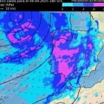 Chubascos generalizados; algunos de intensidad fuerte o muy fuerte y acompañados de tormenta.