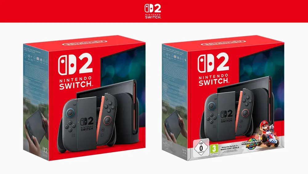 Los dos packs de lanzamiento disponibles para Nintendo Switch 2 en España