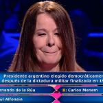 Una concursante durante su participación en '¿Quién quiere ser millonario?'