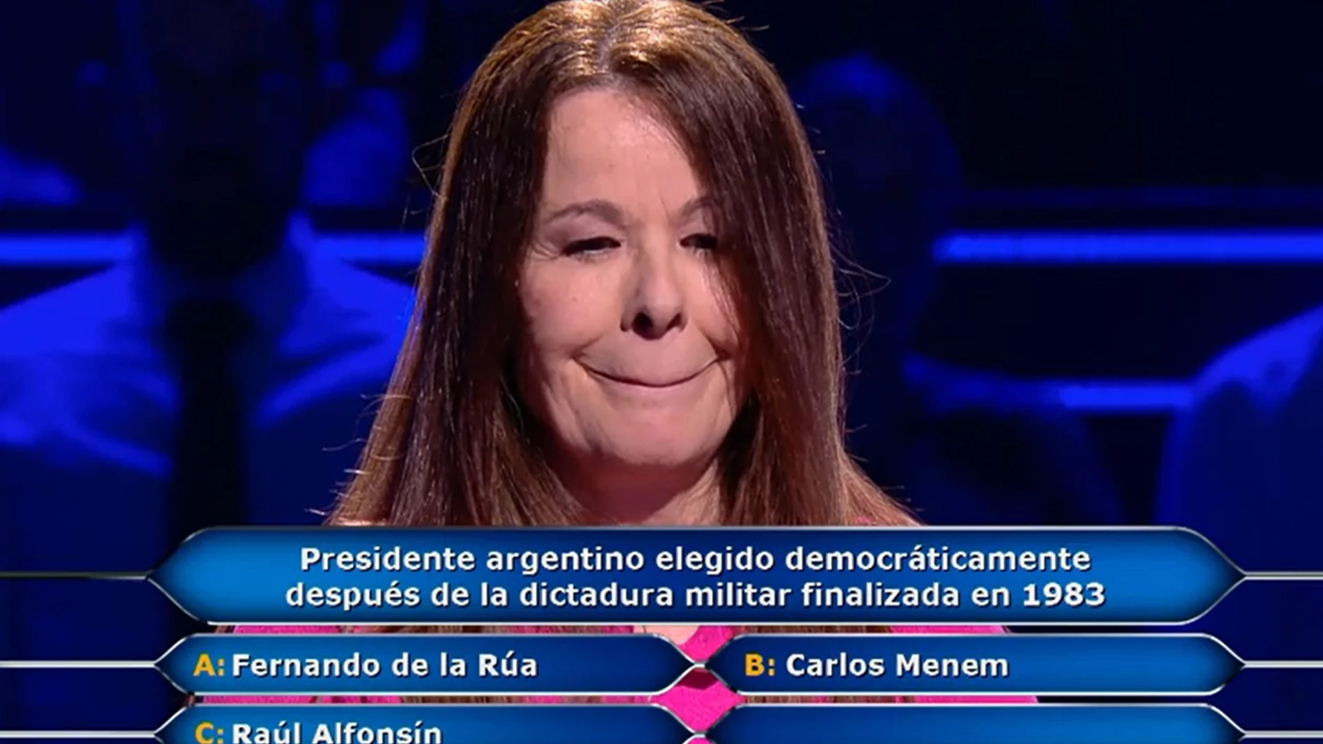 Una concursante durante su participación en '¿Quién quiere ser millonario?'