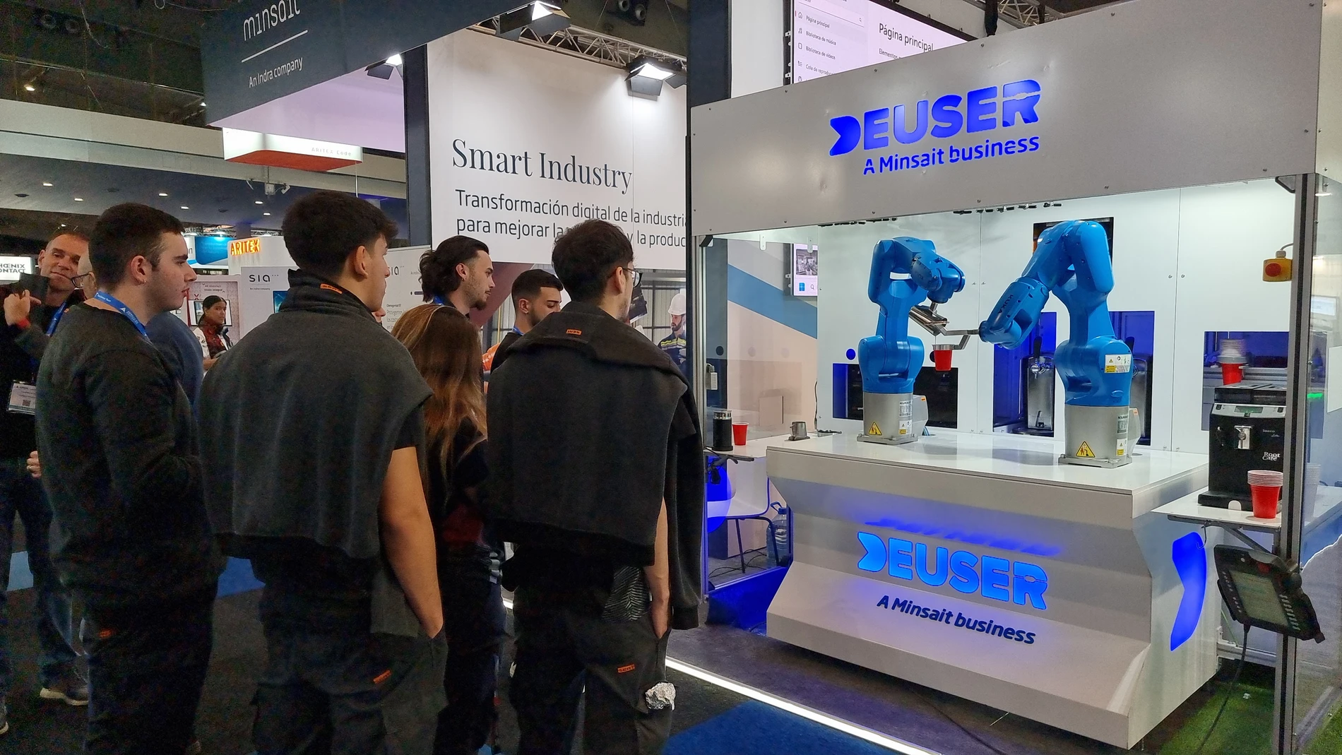 Imagen del estand de Minsait en el Advanced Factories de la pasada edición
