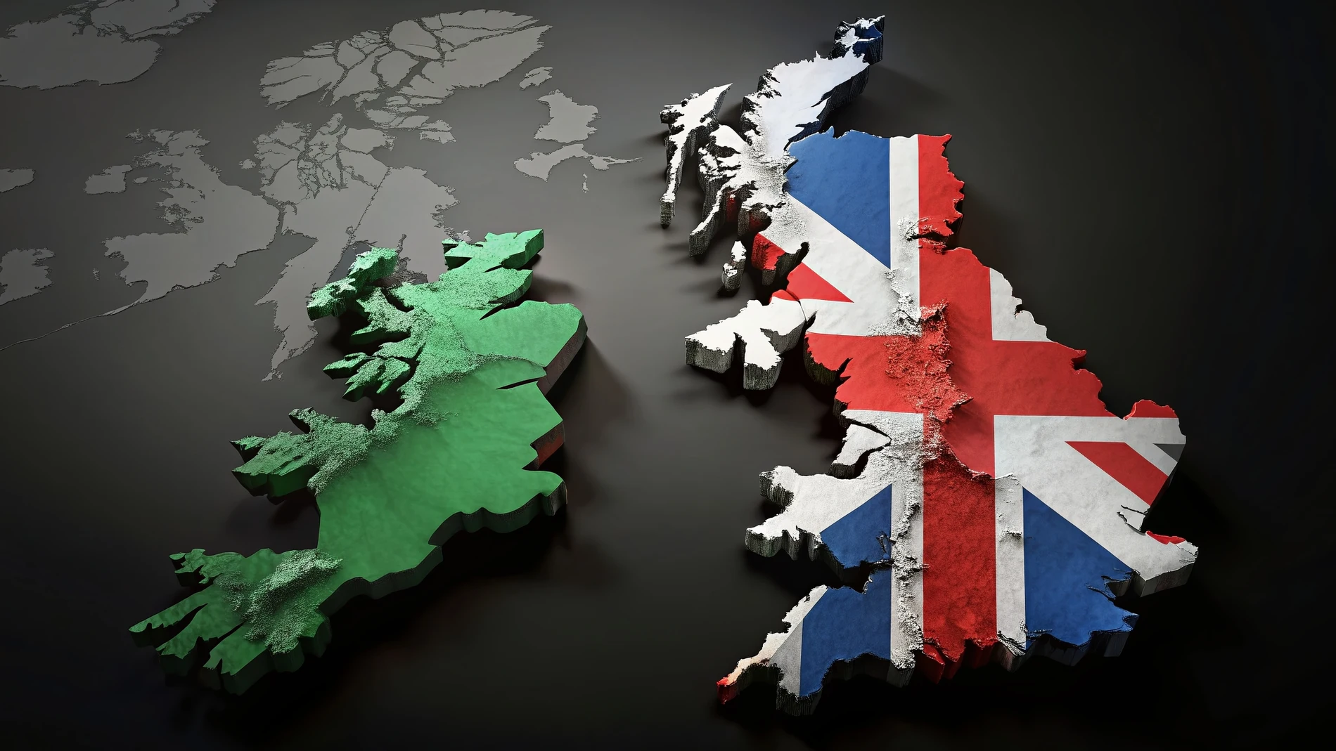 Las islas de Gran Bretaña e Irlanda del Norte, que componen el Reino Unido, están separada por el mar, pero a escasos kilómetros de distancia
