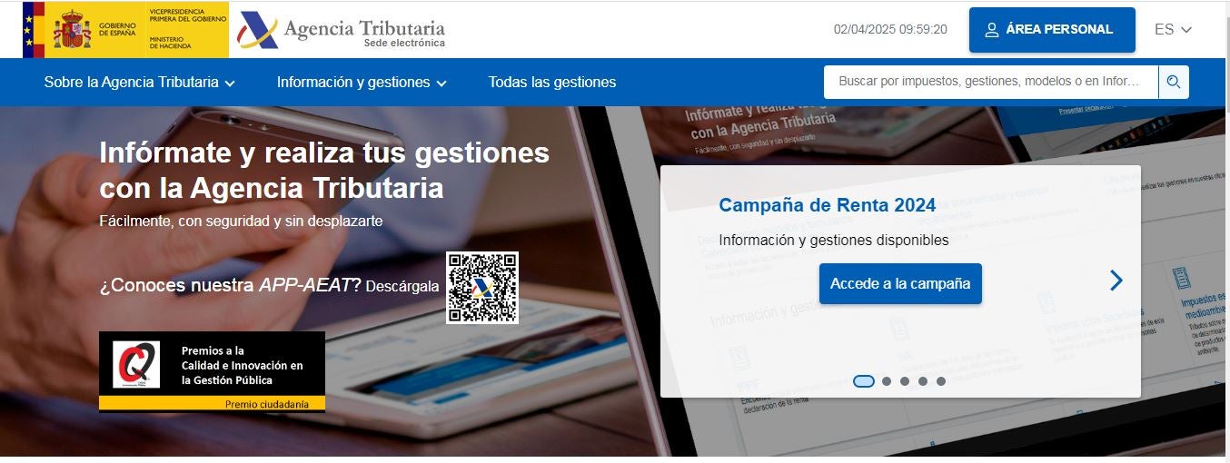 Cómo revisar tus datos fiscales para la Renta 2024 con Cl@ve, DNIe o ...