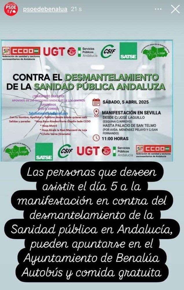 La captura difundida por el PP de Granada