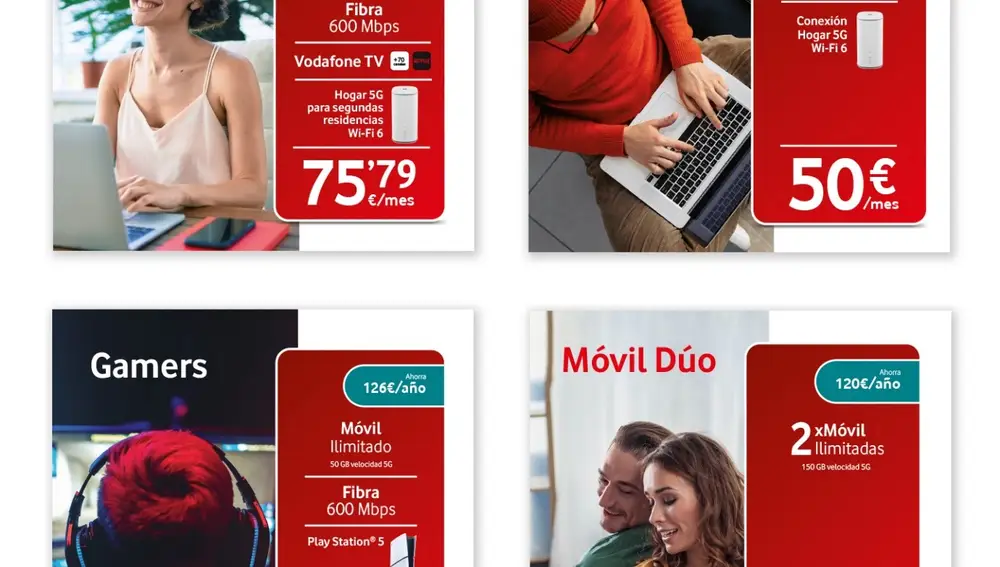 Esto ofrecen los nuevos paquetes de Vodafone