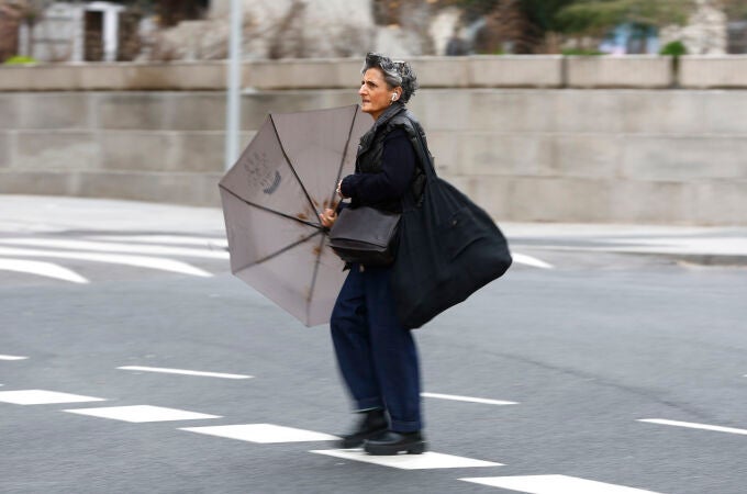 Lluvia en Madrid.